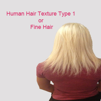 Human Hair Texture Type 1 or Fine Hair