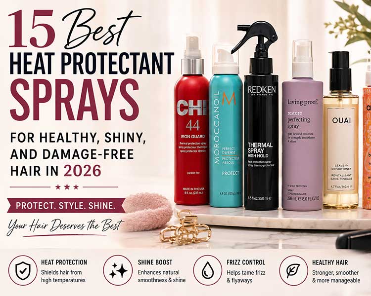 15 Best Heat Protectant Sprays for Healthy, Shiny, and Damage-Free Hair in 2026