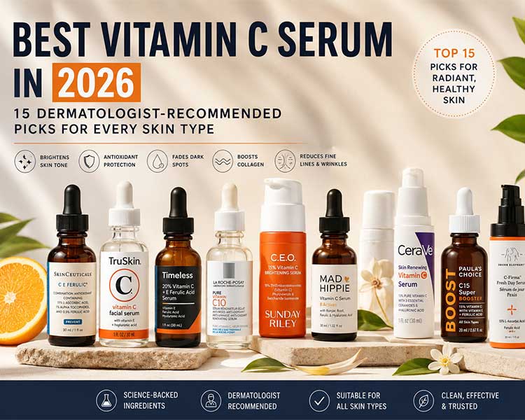 Best Vitamin C Serum in 2026: 15 Dermatologist-Recommended Picks for Every Skin Type